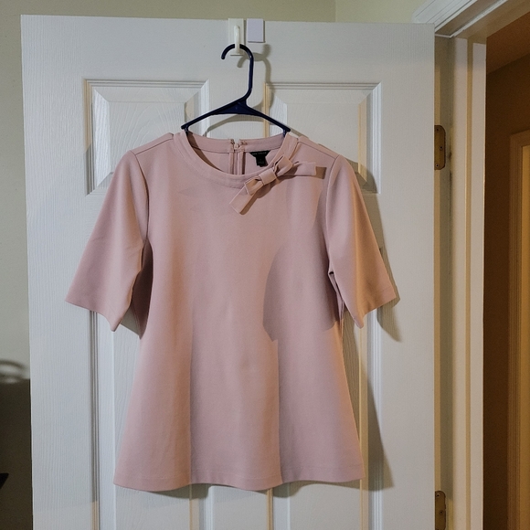 Ann Taylor | Pink Bow Tie Blouse - Picture 2 of 10
